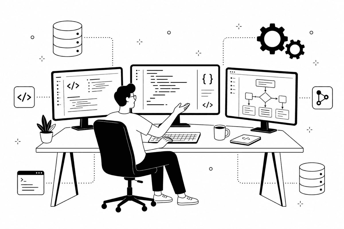 Software development illustration