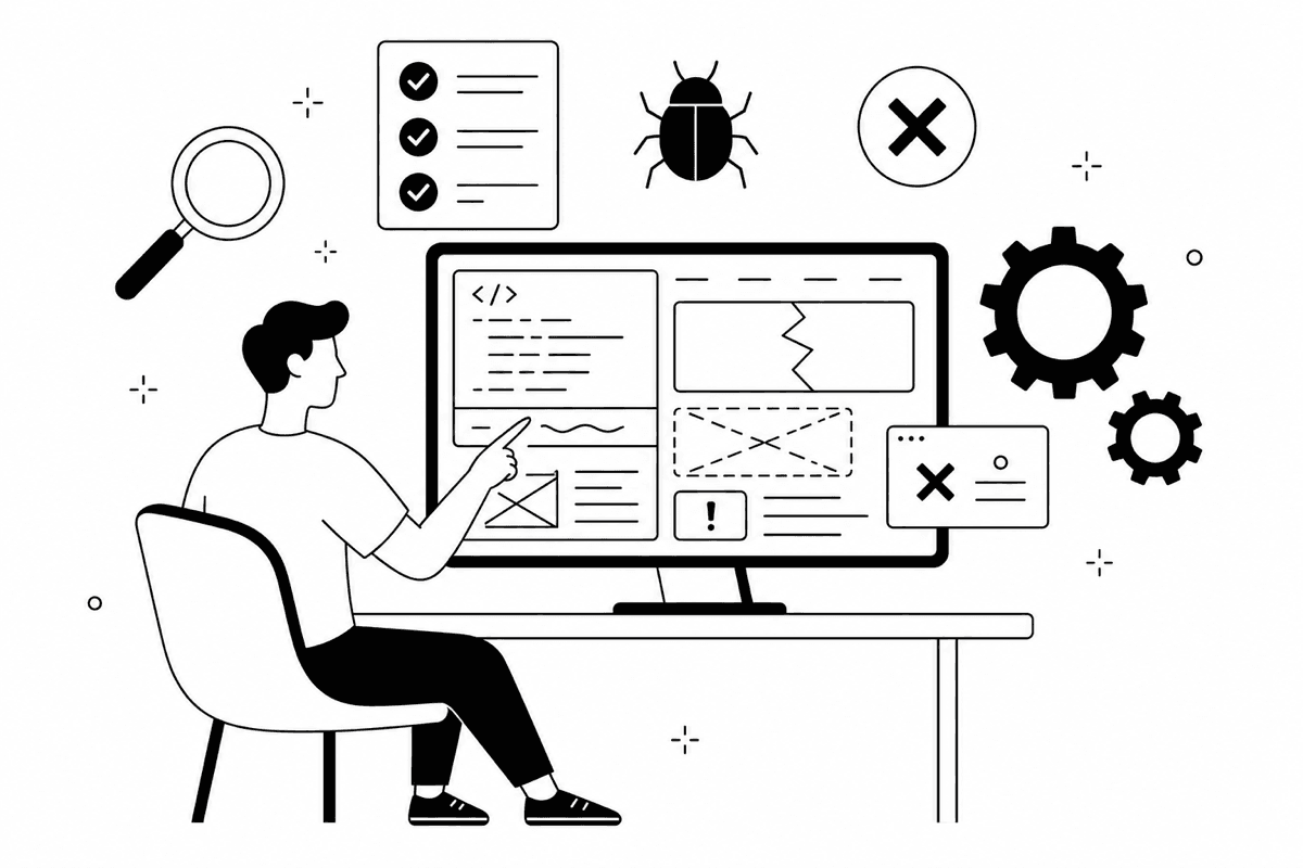 Software testing illustration