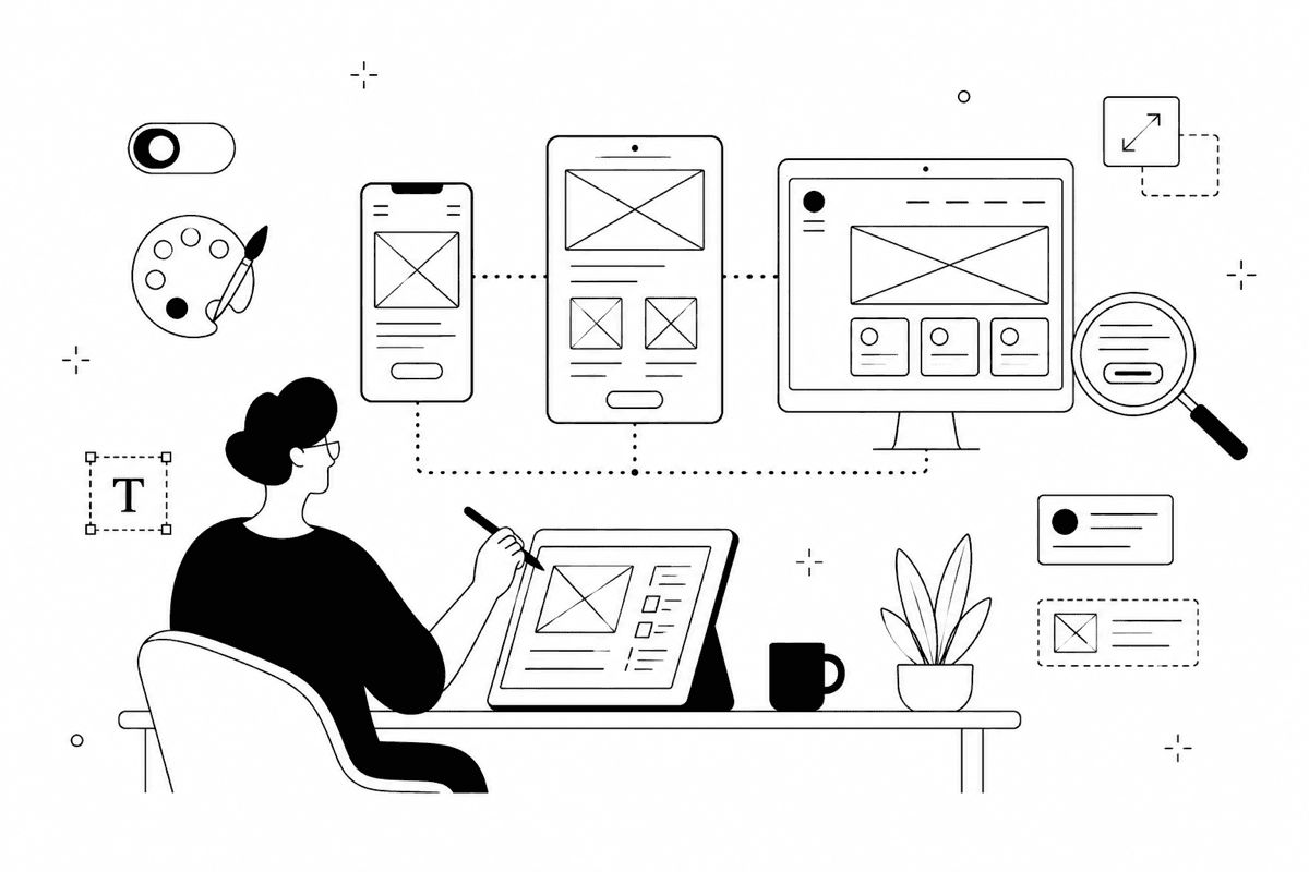 UI/UX design illustration