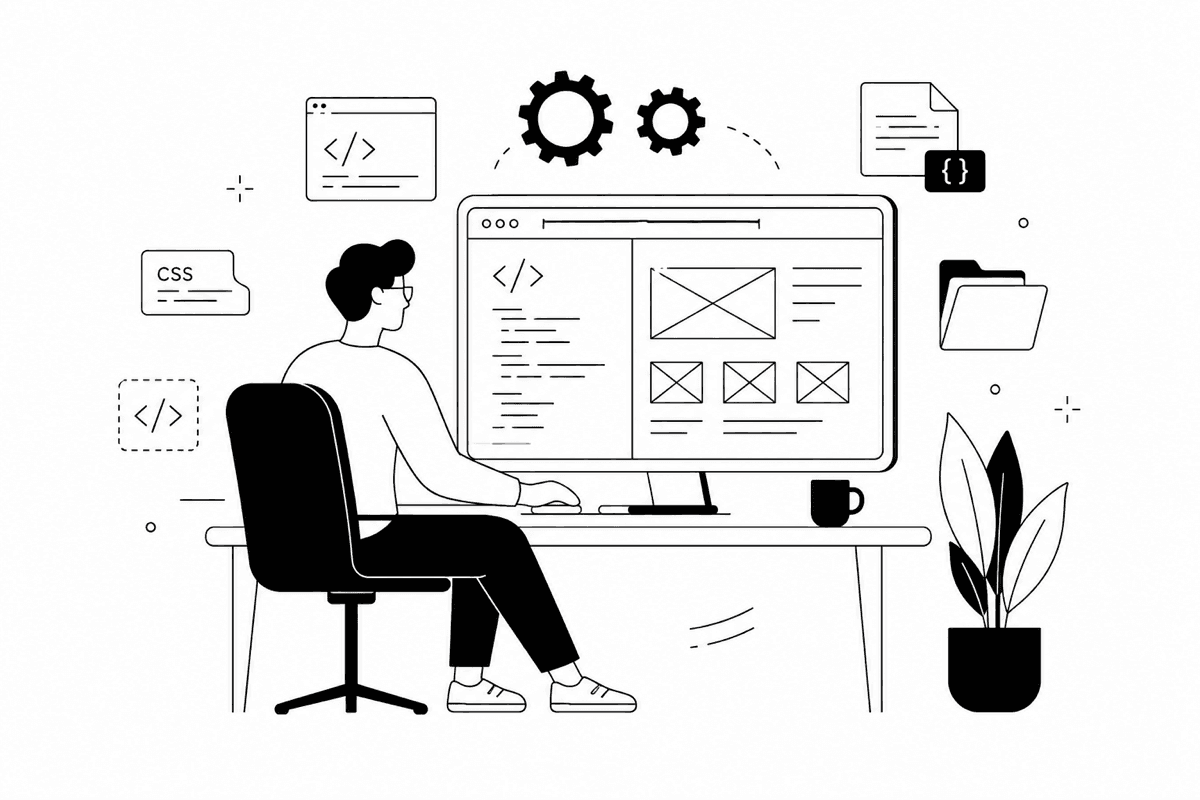 Web app development illustration